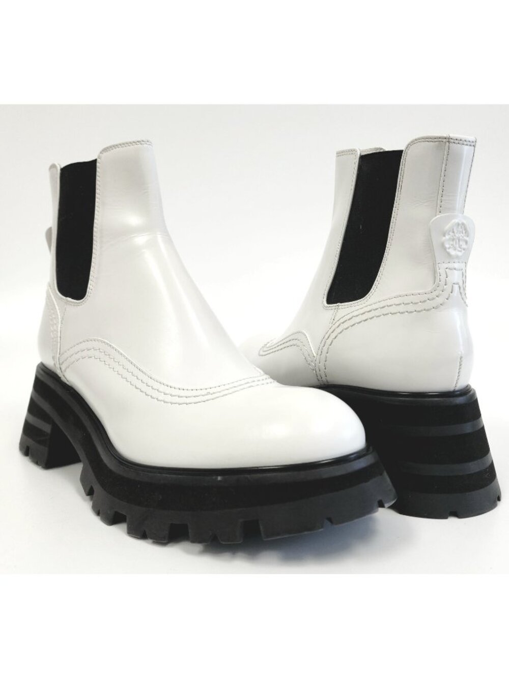 Alexander McQueen Womens Wander Leather Chelsea Platform Lug Boots IT 40 / US 10